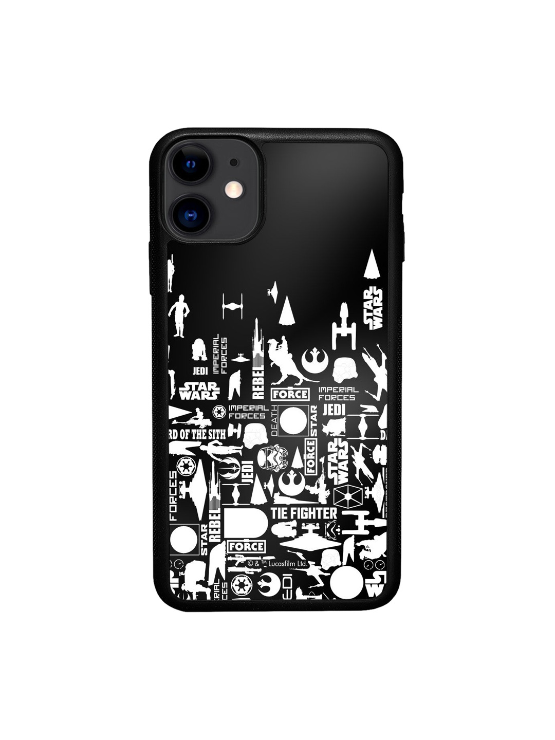 

macmerise Black & White Printed Star Wars Era iPhone 11 Bumper Case