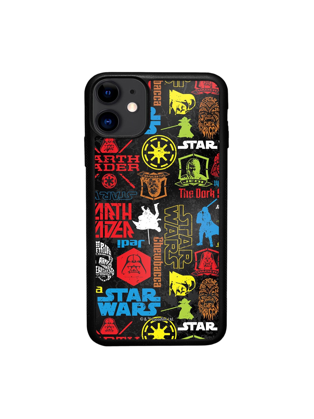 

macmerise Black & Red Star Wars Mashup Design iPhone 11 Bumper Back Case