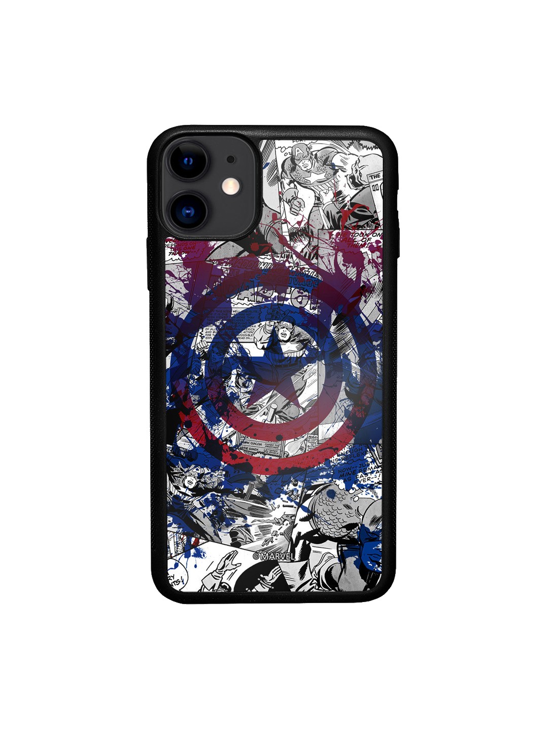 

macmerise White & Blue Printed iPhone 11 Bumper Phone Back Case