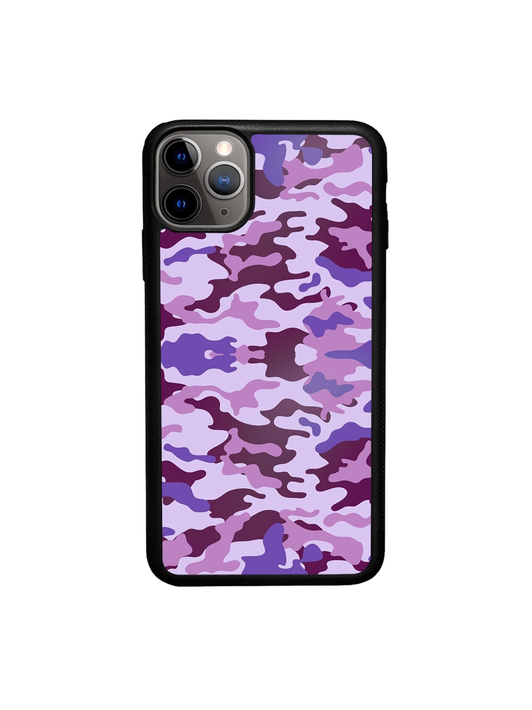 

macmerise Purple Camo Cyber Design iPhone 11 Pro Bumper Phone Back Case