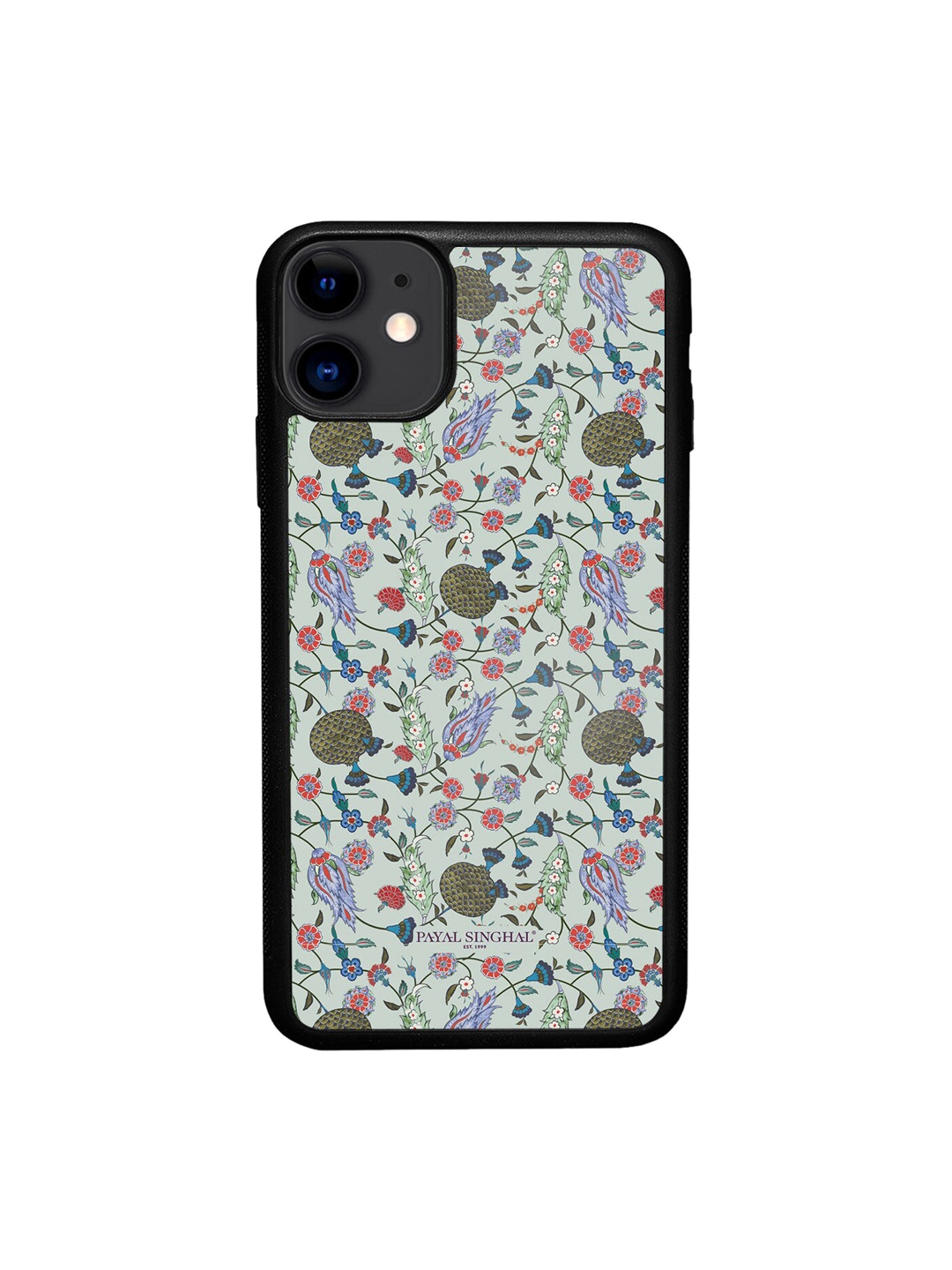 

macmerise Green & Blue Floral Turkish Iznik Design iPhone 11 Bumper Phone Back Case