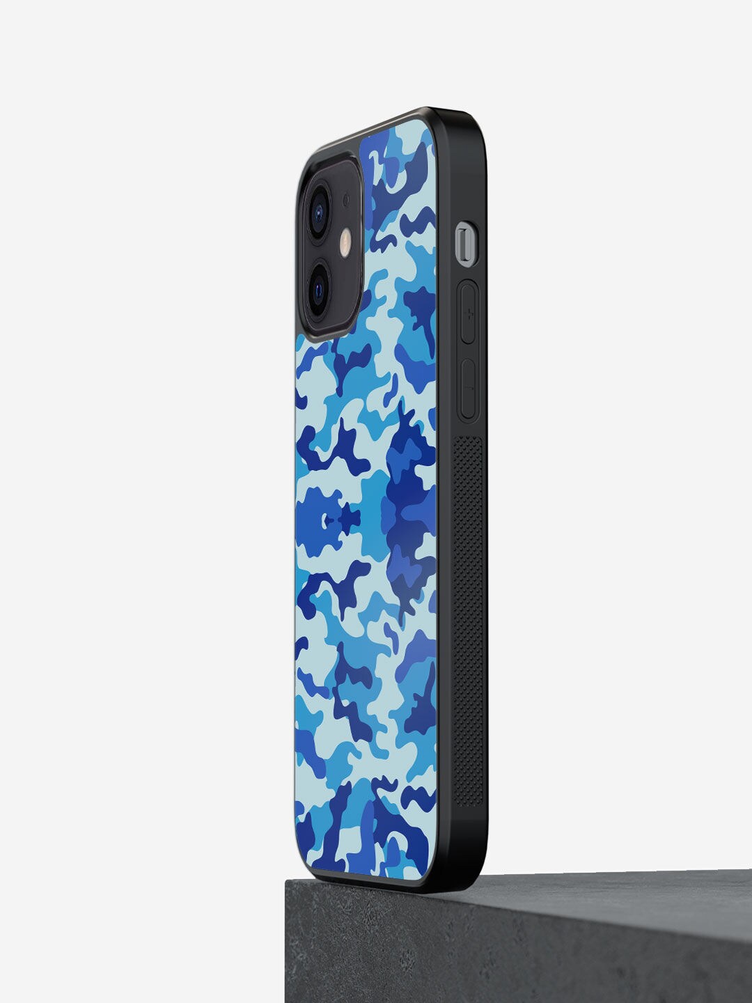 

macmerise Blue Printed iPhone 12 Bumper Phone Back Case