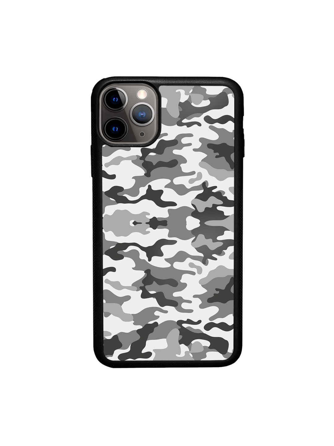 

macmerise Grey Printed Camo Design iPhone 11 Pro Bumper Phone Back Case