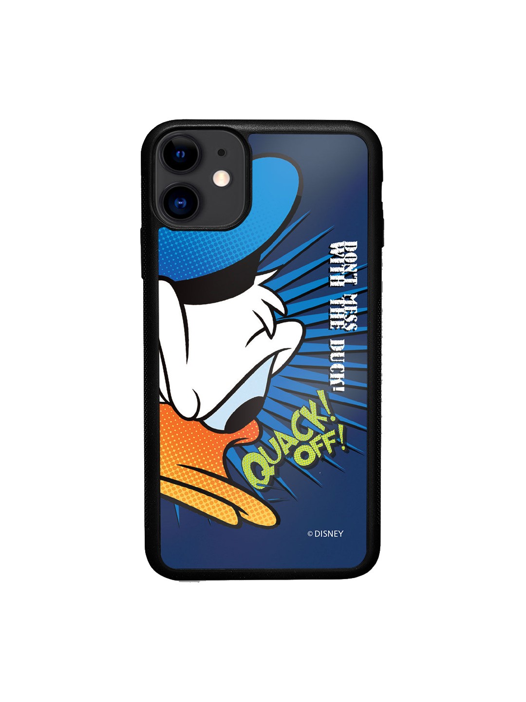 

macmerise Black & Blue Donald Printed iPhone 11 Bumper Phone Back Case