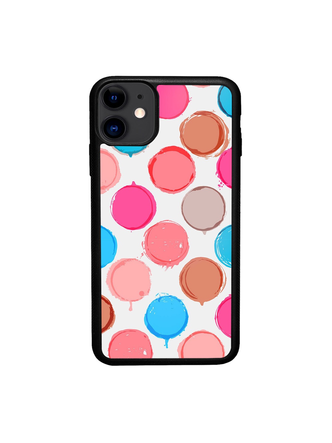 

Macmerise Blue & Pink Printed Polka Dot Canvas Design iPhone 11 Bumper Phone Back Case