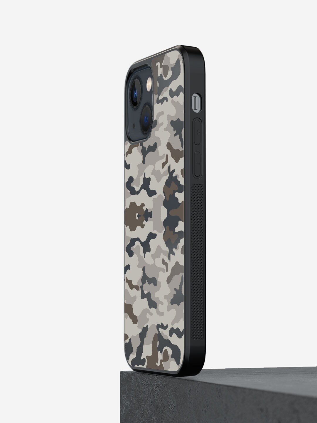 

macmerise Grey Printed Camo Field Drab iPhone 13 Mini Bumper Case