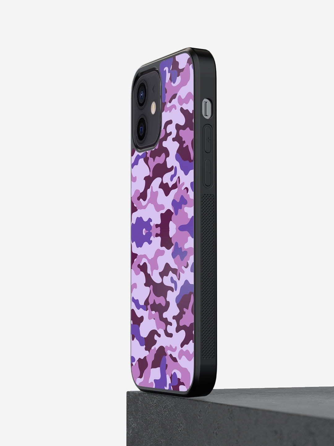 

macmerise Purple Camo Cyber Grape Design iPhone 12 Bumper Phone Back Case