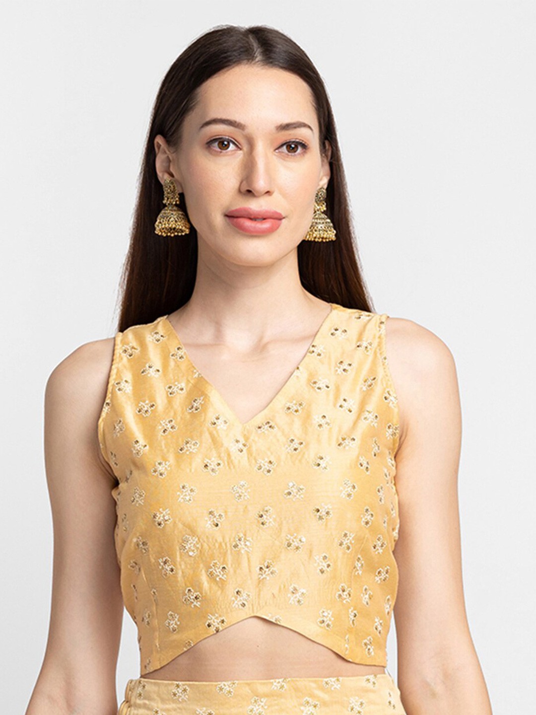 

Globus Beige Women Floral Print Crop Top