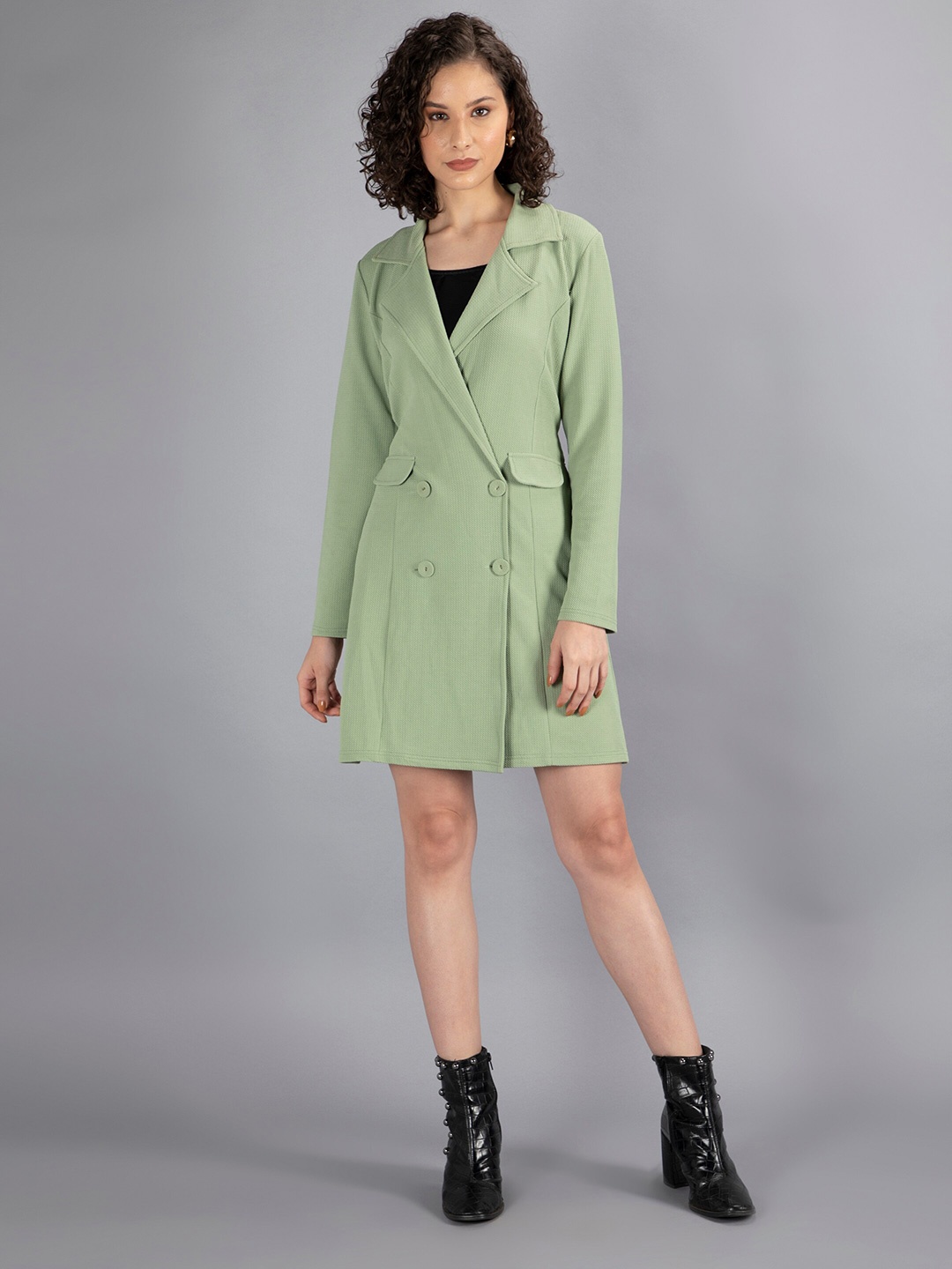 

NEUDIS Women Olive Green Wrap Dress