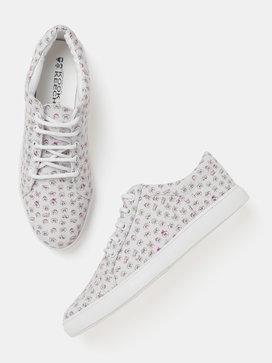 

Kook N Keech Women Grey Printed Sneakers