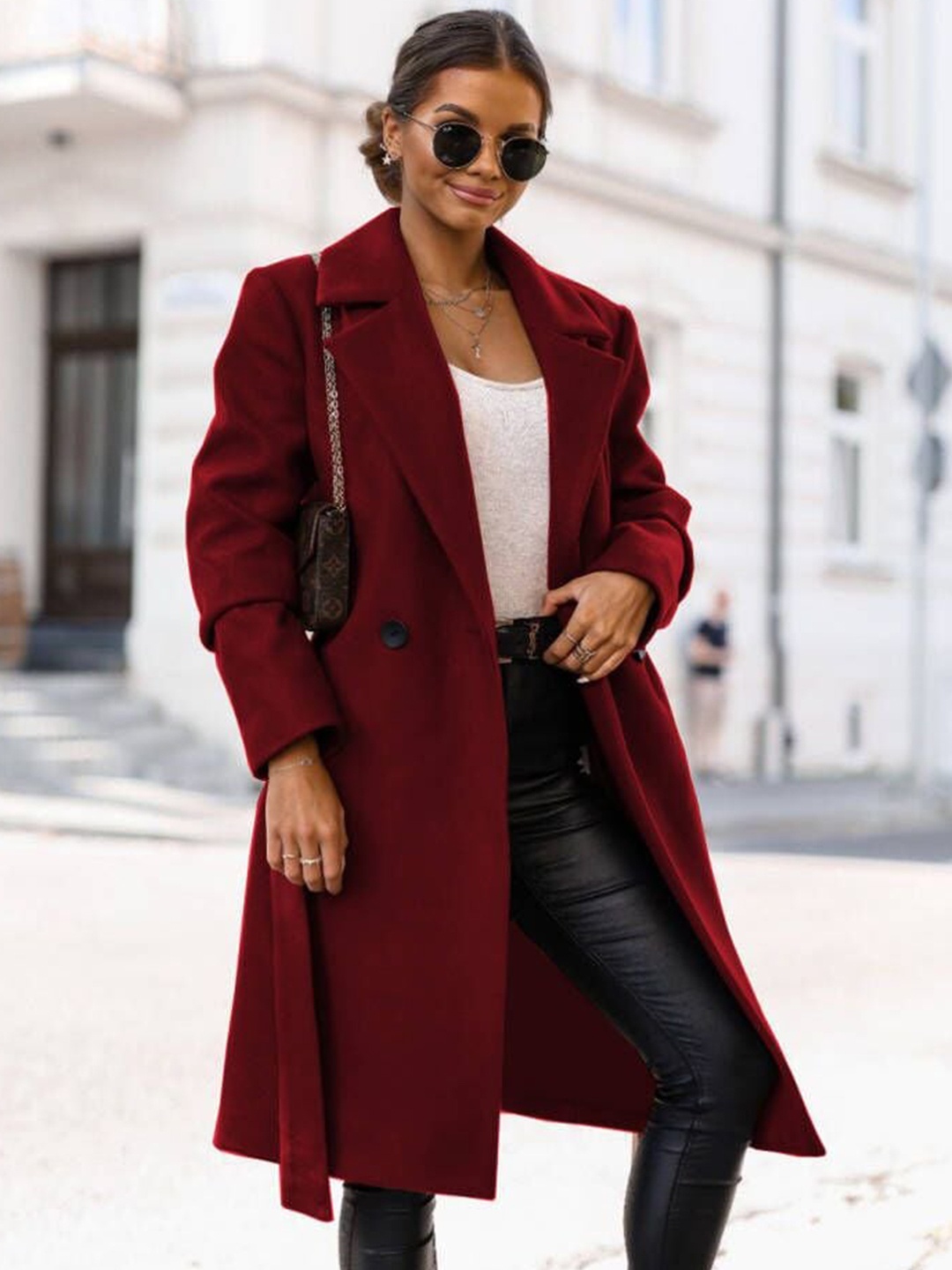 

BoStreet Women Red Solid Over Coat
