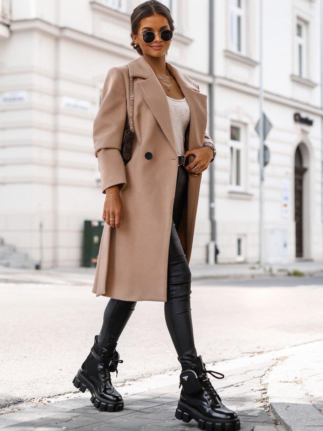 

BoStreet Women Single Breasted Khaki Coat