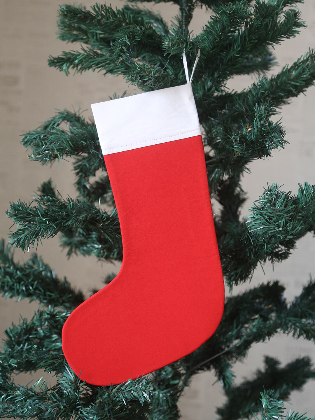 

My Gift Booth Red & White Colourblocked Christmas Stocking