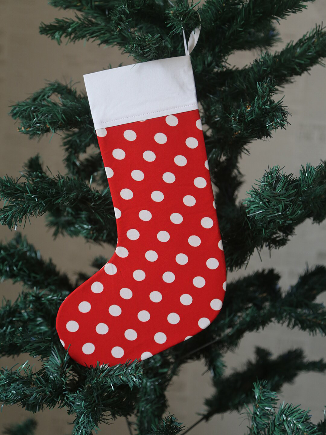 

My Gift Booth Red & White Polka Dot Christmas Stocking