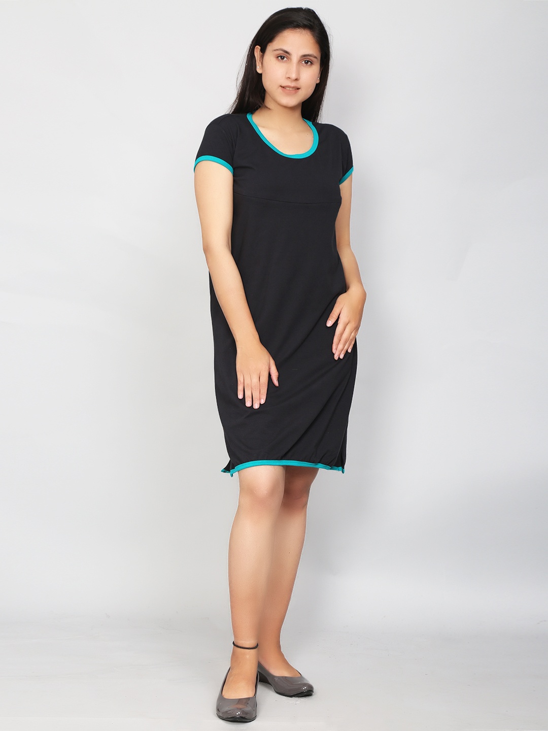 

SillyBoom Women Black & Blue Maternity Tunic