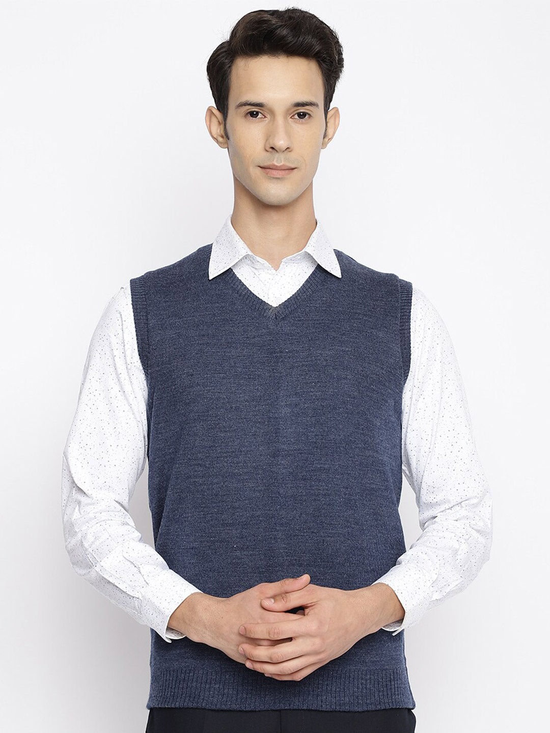 

Cantabil Men Reversible Sweaters, Navy blue
