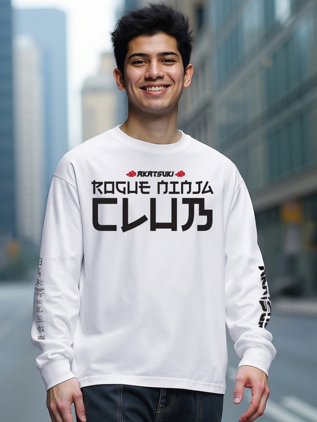 

Bewakoof Club Akatsuki Typography Oversized T-shirt, White