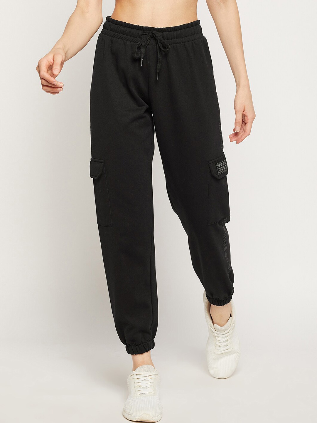 

MADAME M SECRET Women Black Solid Cotton Joggers