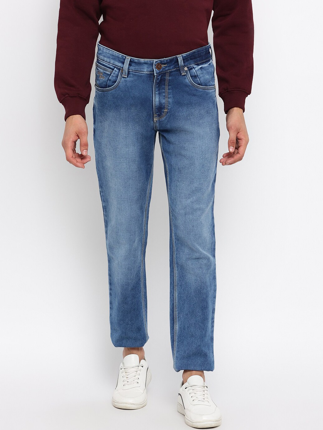 

Cantabil Men Blue Cotton Jean Heavy Fade Jeans
