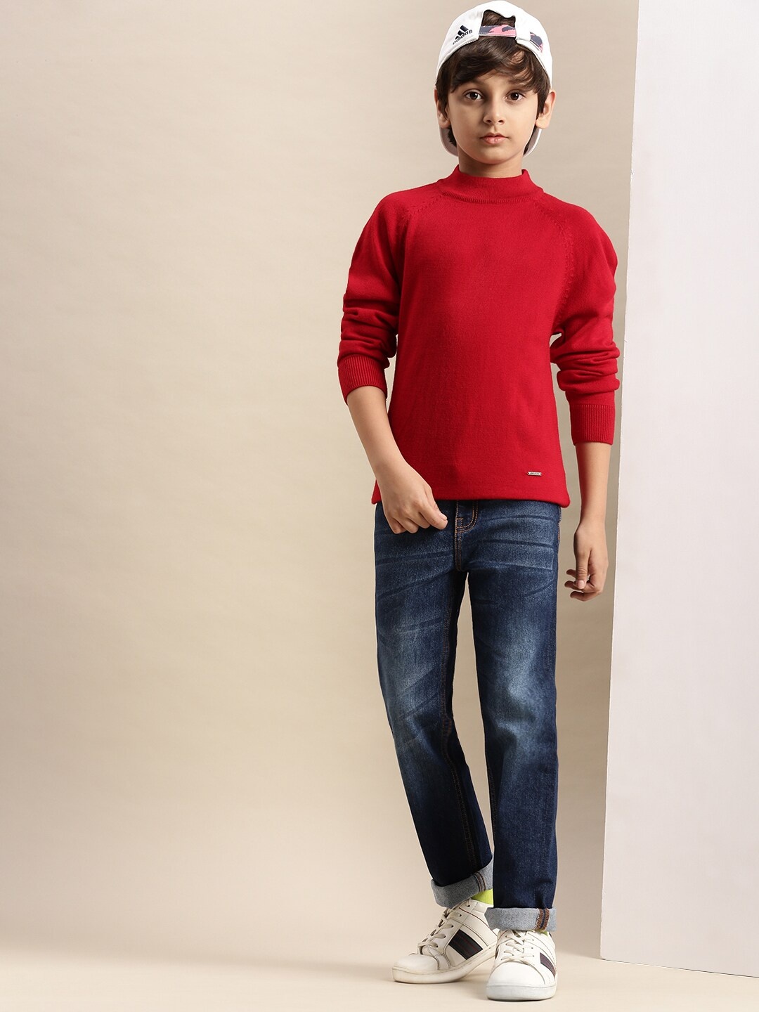 

PIPIN Round Neck Pullover Sweatshirt, Red