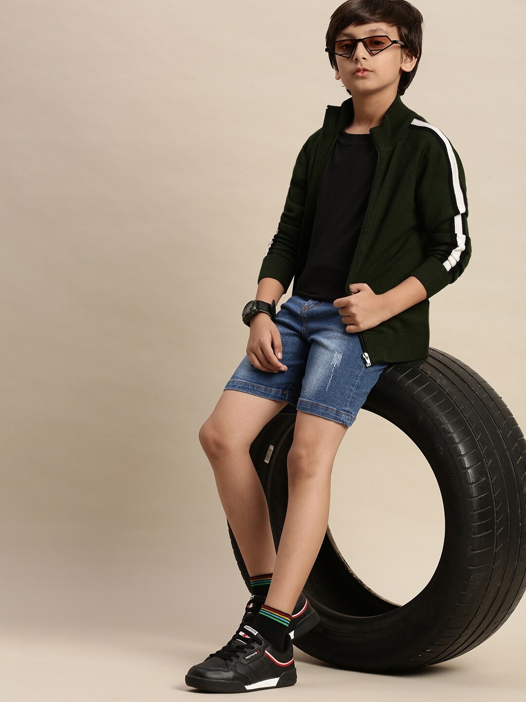 

PIPIN Boys Acrylic Sweatshirt, Green