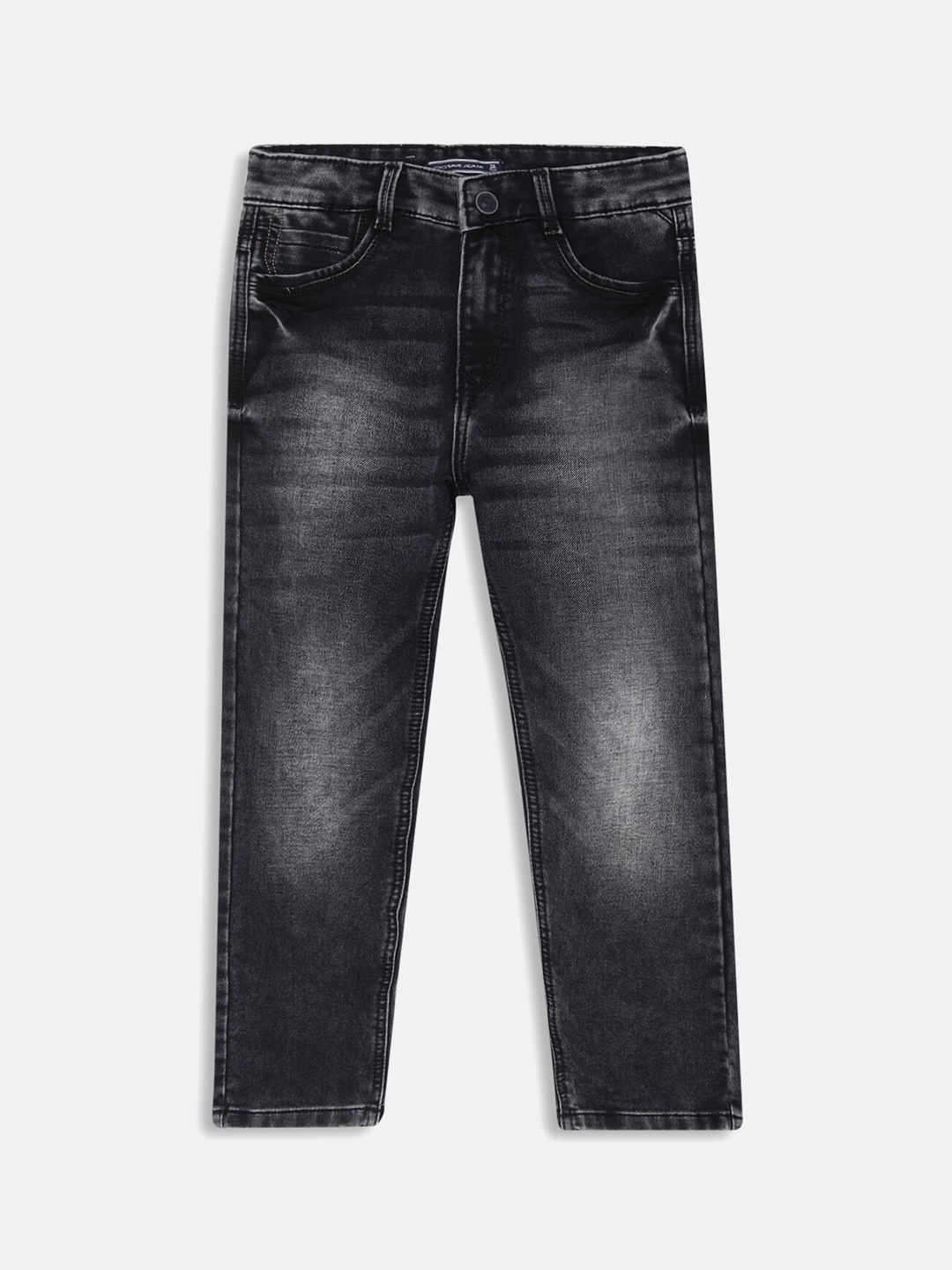 

Octave Boys Light Fade Mid-Rise Cotton Jeans, Grey