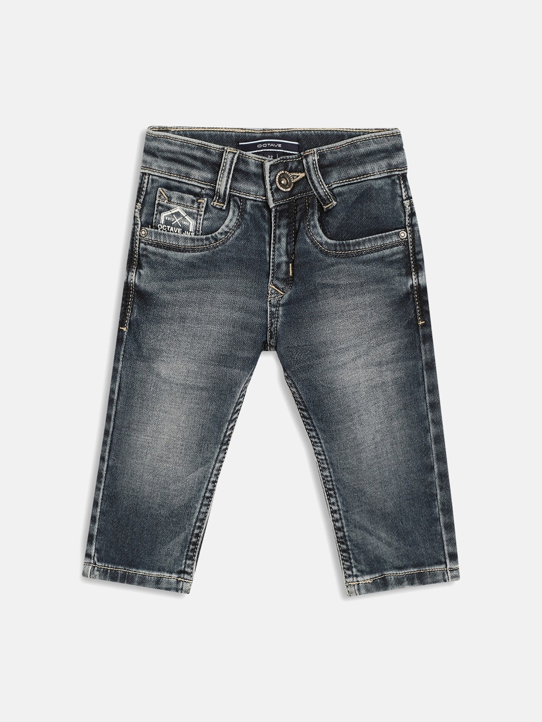 

Octave Boys Heavy Fade Stretchable Jeans, Grey
