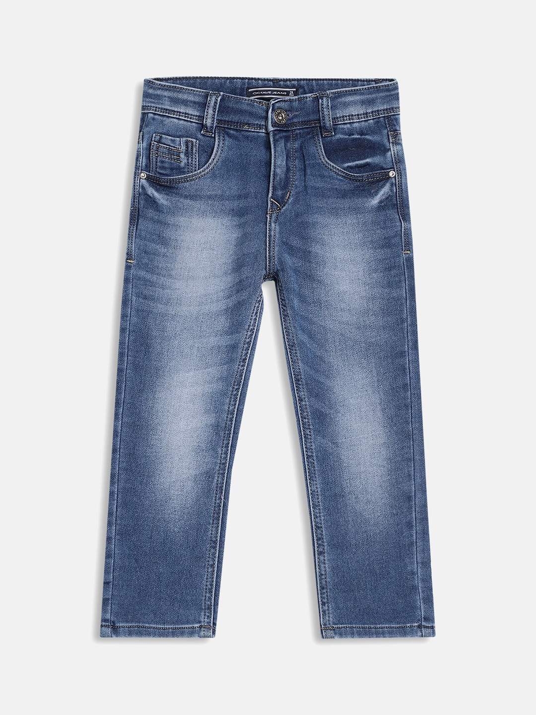 

Octave Boys Blue Heavy Fade Stretchable Cotton Jeans