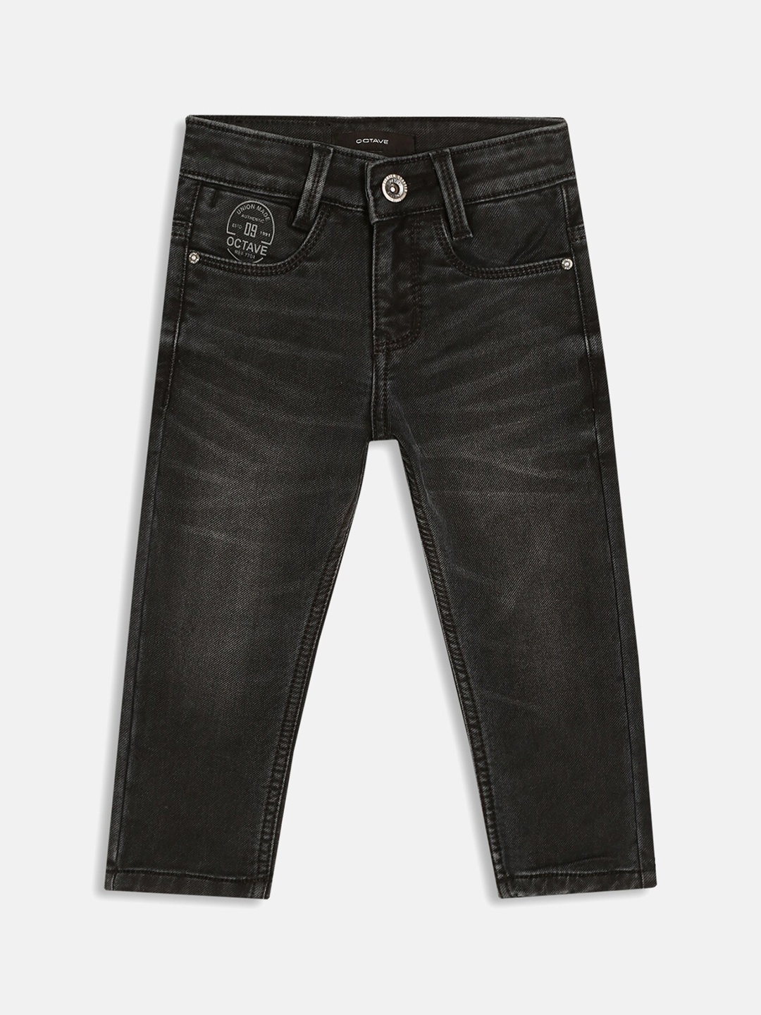 

Octave Boys Light Fade Stretchable Cotton Jeans, Black