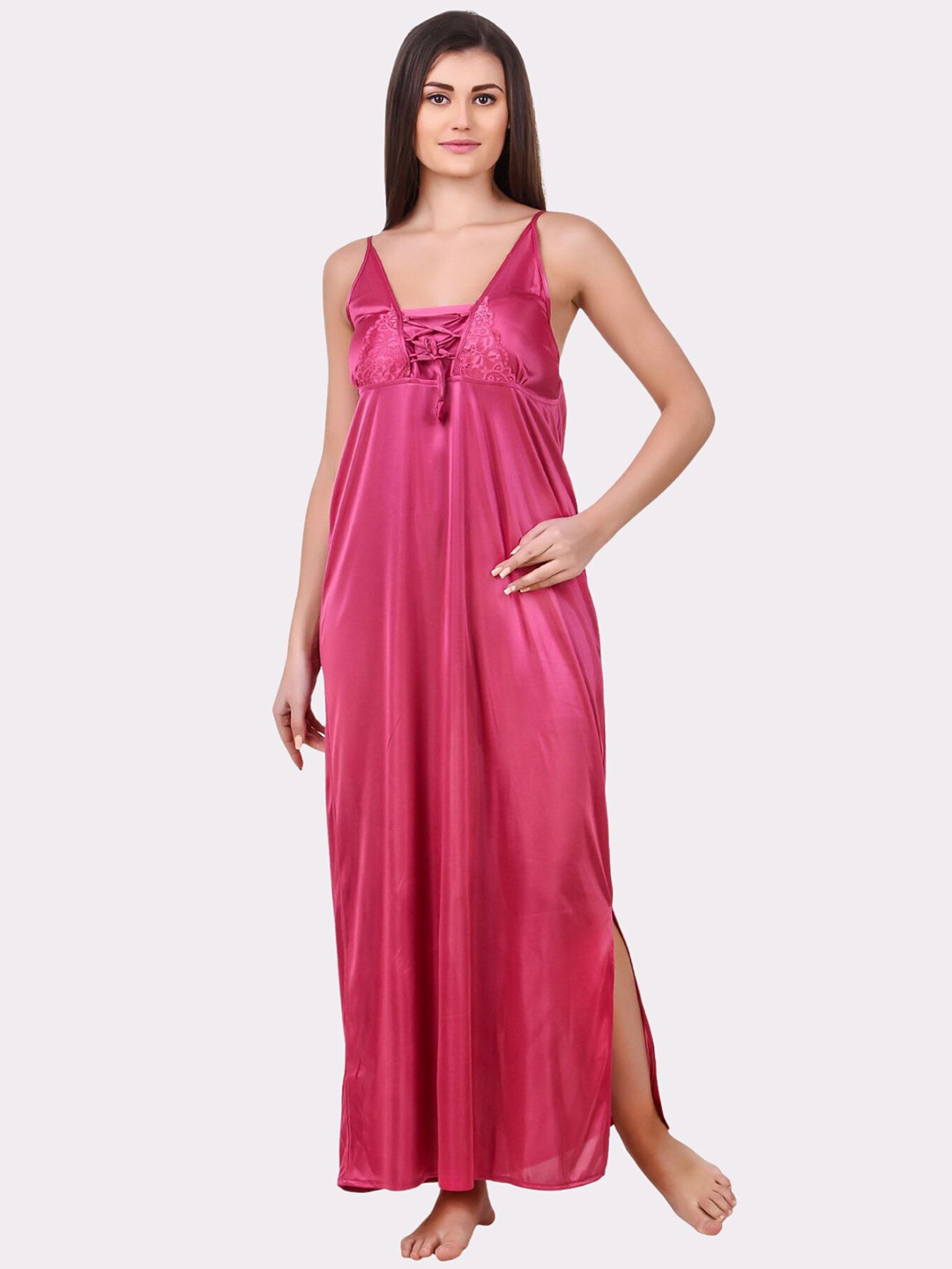 

Fasense Women Pink Maxi Nightdress