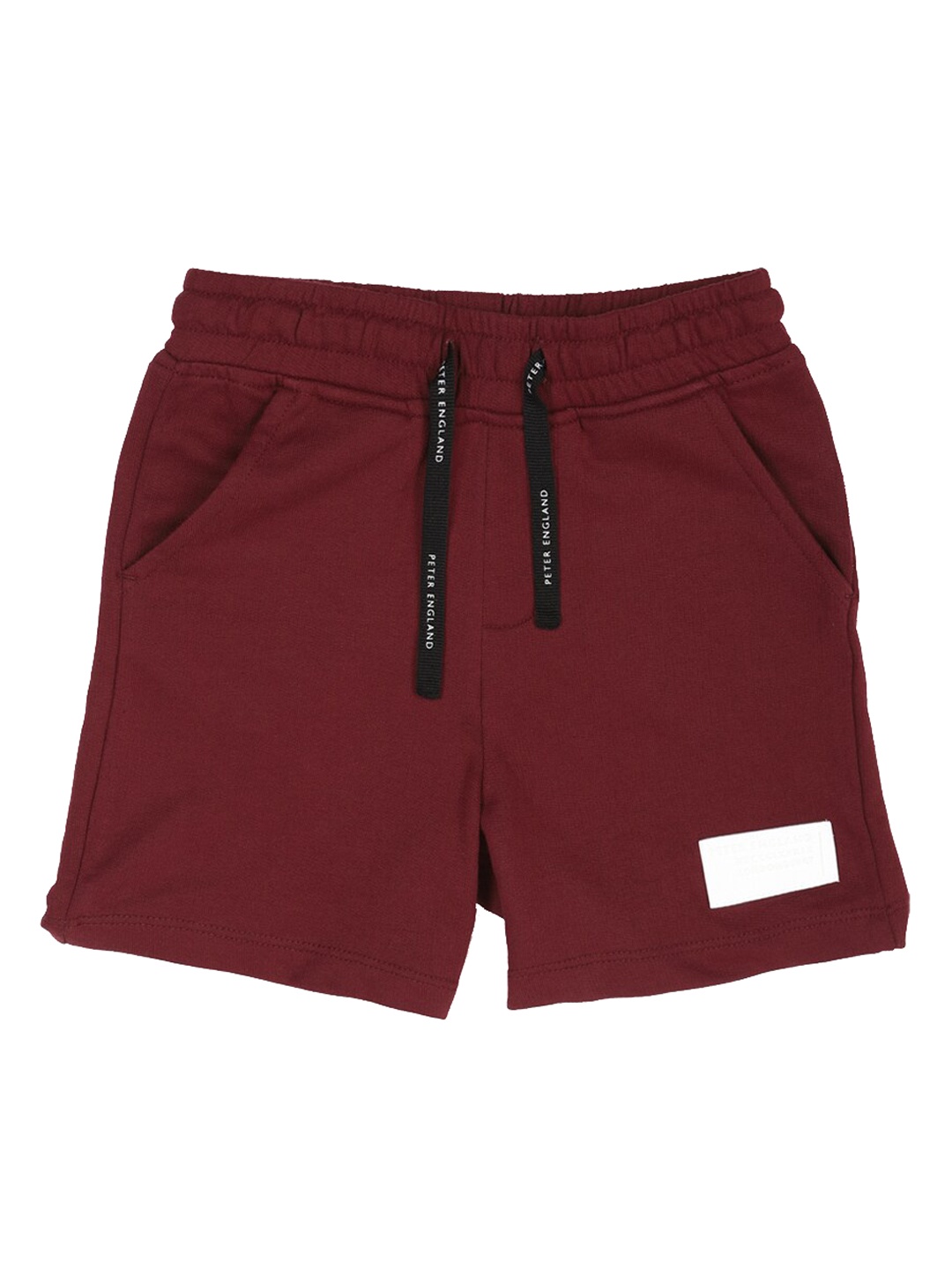 

Peter England Boys Mid-Rise Cotton Shorts, Maroon