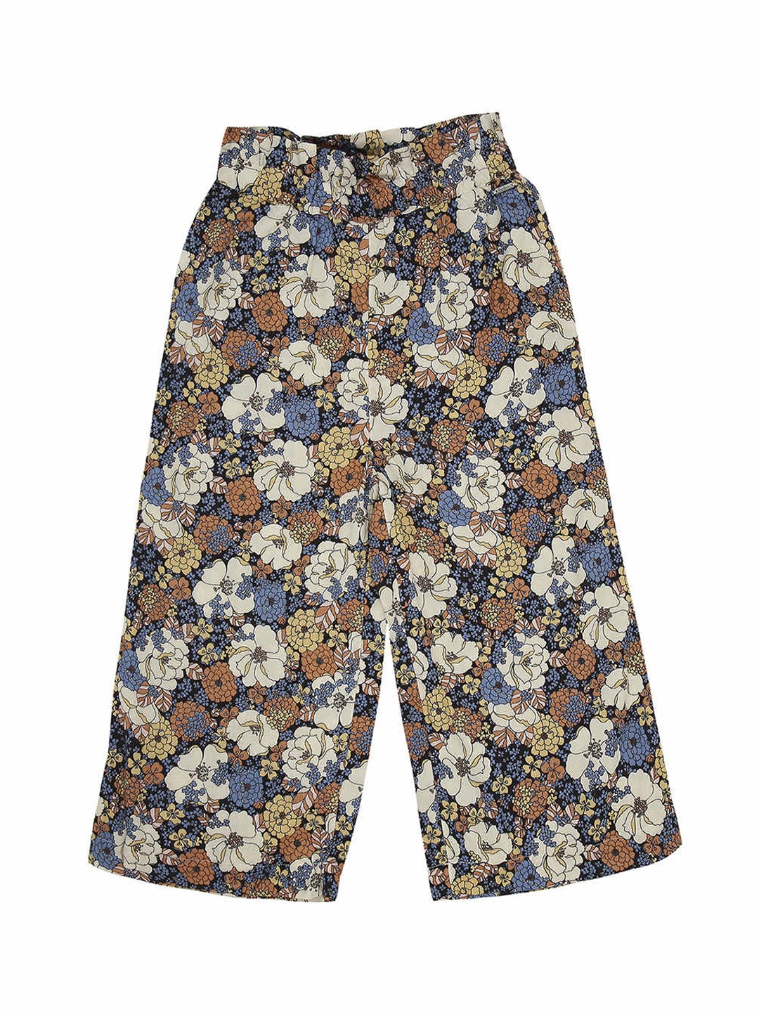 

Pepe Jeans Girls Brown Floral Printed Loose Fit High-Rise Culottes Trousers