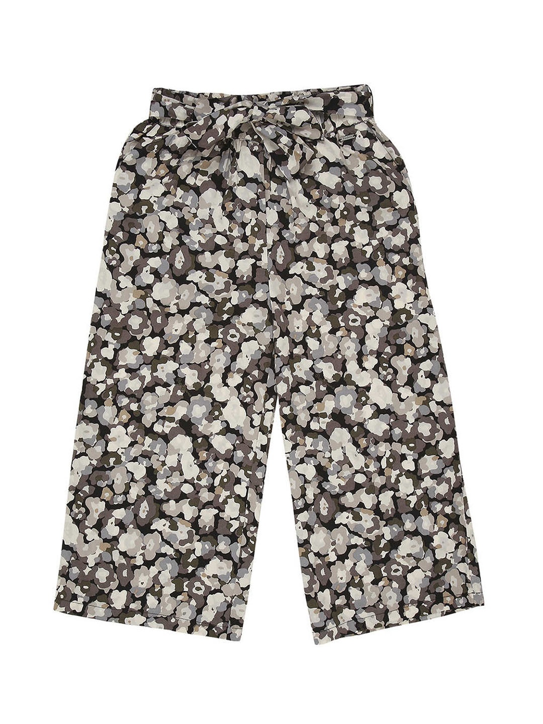 

Pepe Jeans Girls Brown Floral Printed Loose Fit High-Rise Culottes Trousers