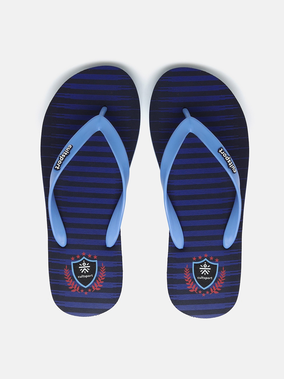 

CULT Men Navy Blue Team France Rubber Thong Flip-Flops