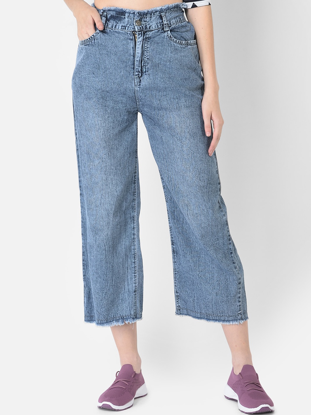 

FNOCKS Women Blue Slim Fit High-Rise Light Fade Stretchable Jeans