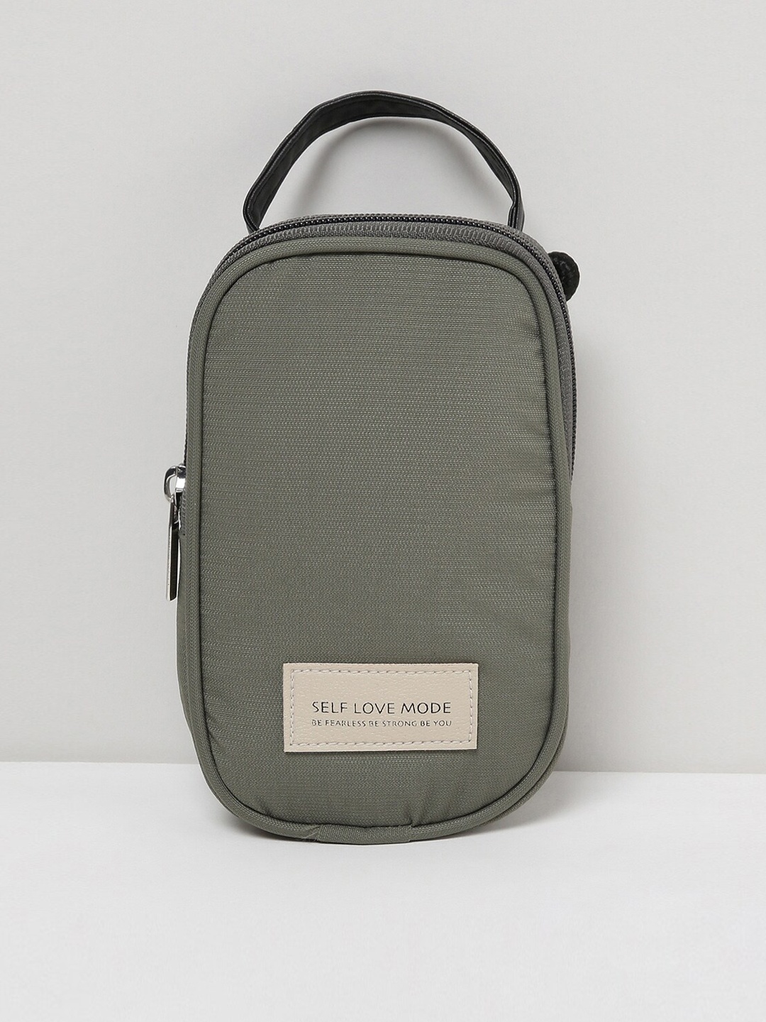 

max Olive Green Structured Sling Bag