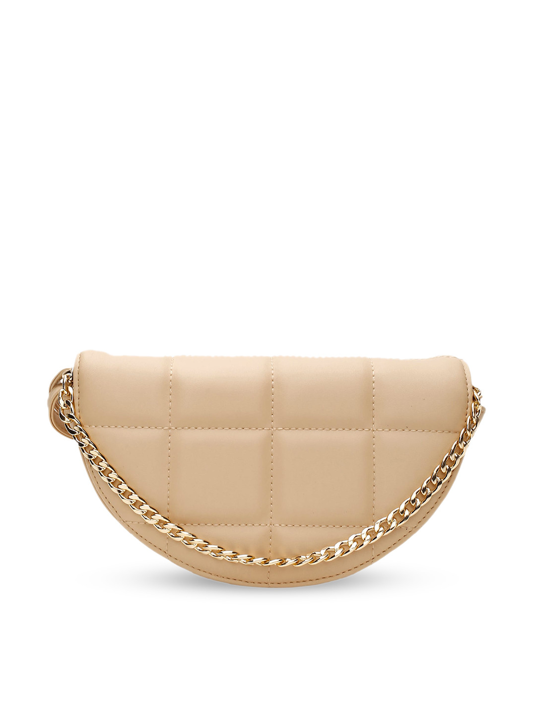 

max Nude-Coloured PU Half Moon Sling Bag