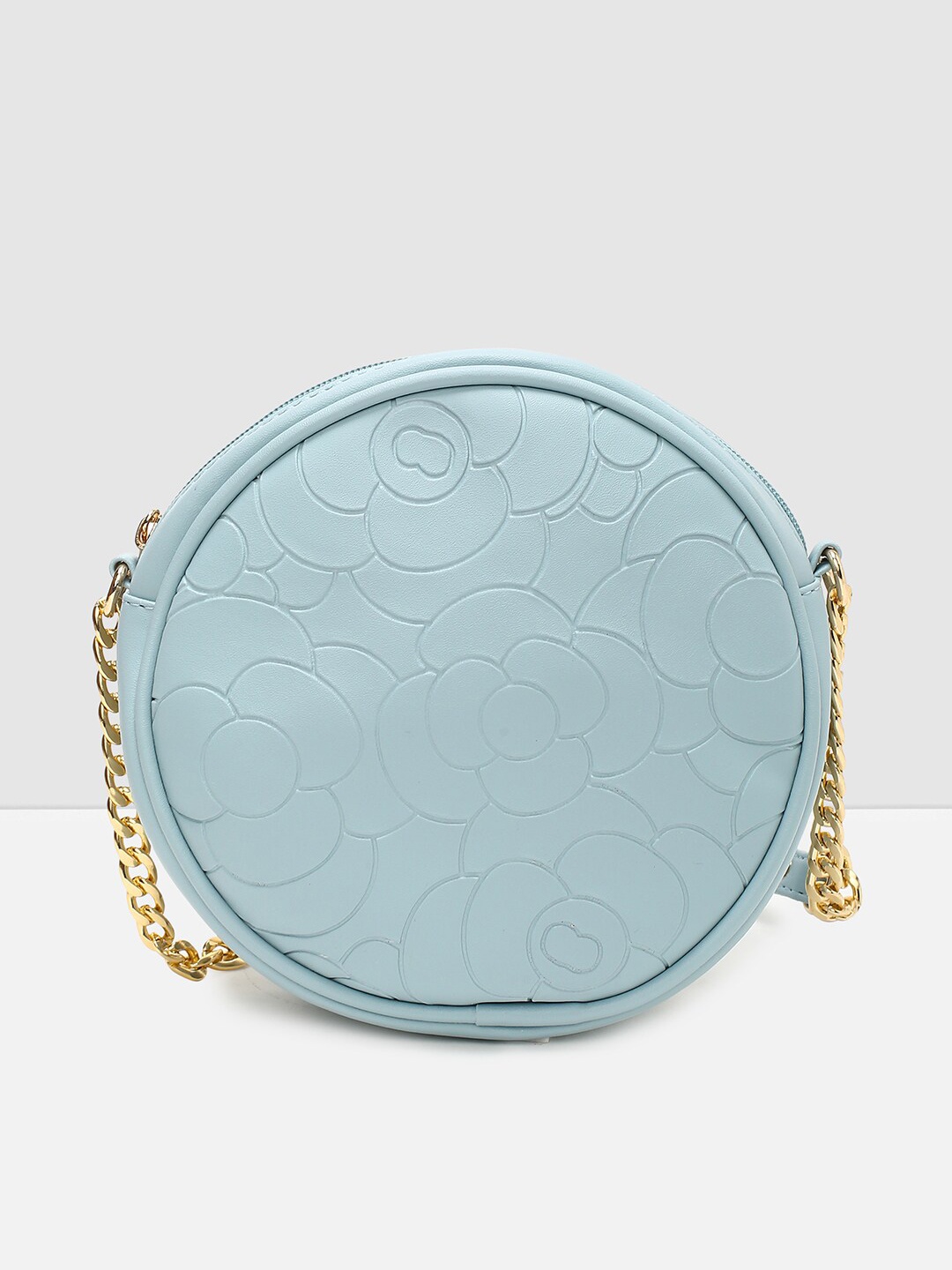 

max Blue PU Structured Sling Bag