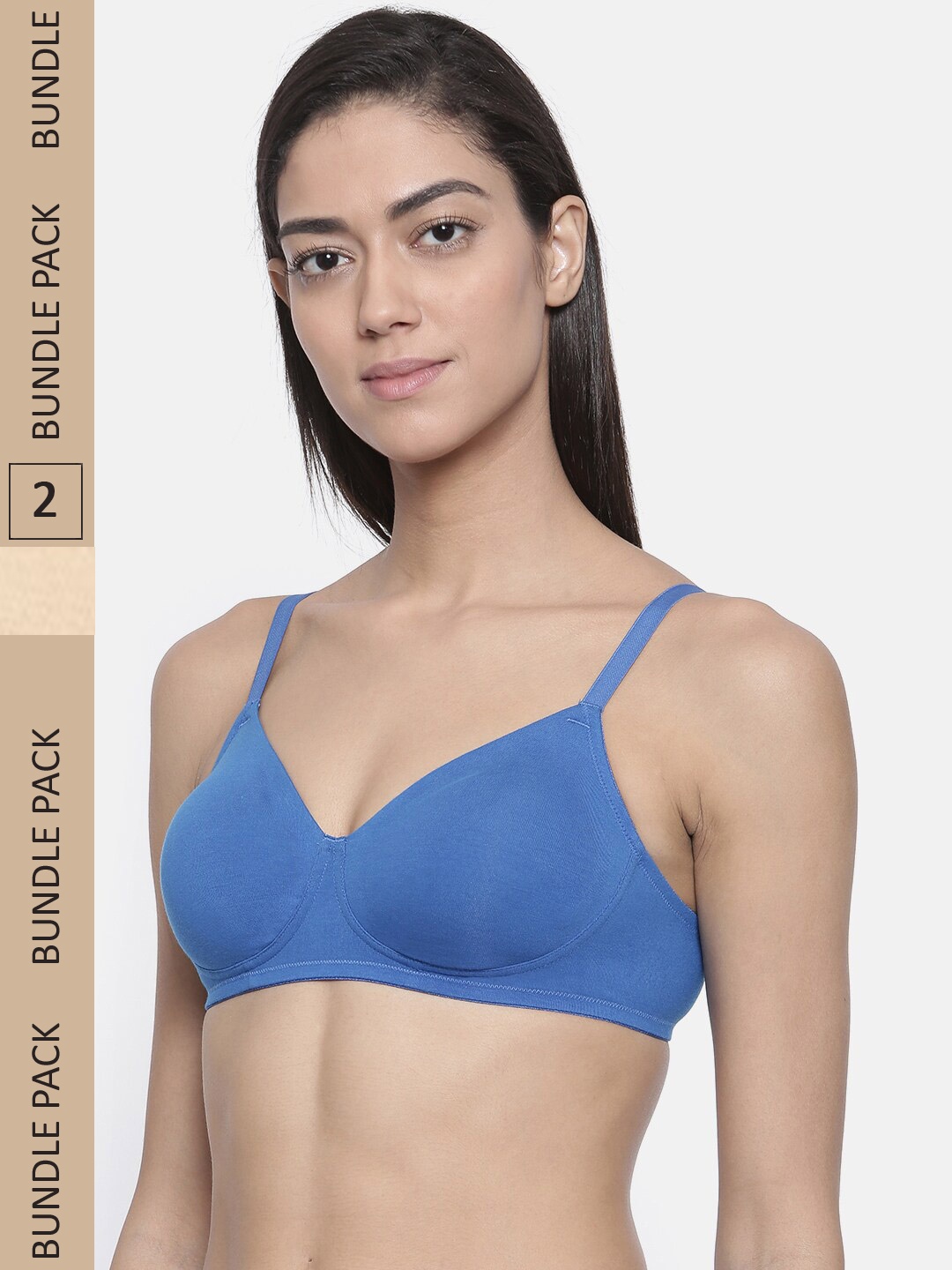

Bitz Set of 2 Beige & Blue Everyday Bra