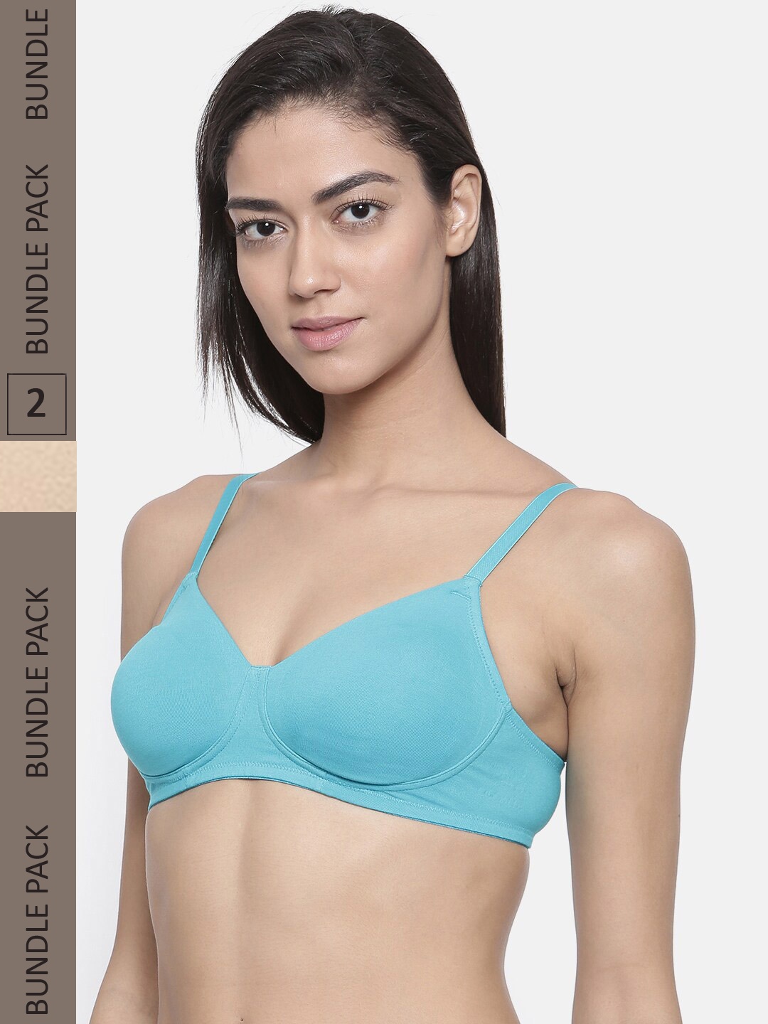 

Bitz Set of 2 Nude-Coloured & Blue Everyday Bra