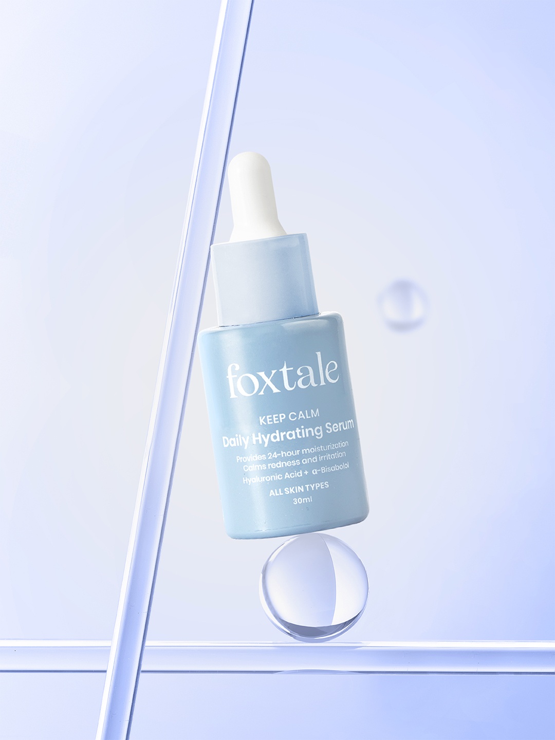 

Foxtale Hydrating Serum with Hyaluronic Acid & 6 Hydration Boosters - 30ml, Grey