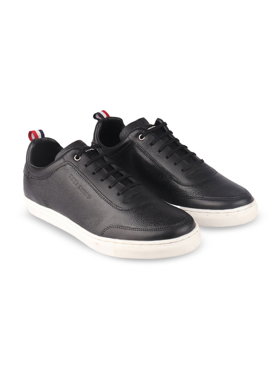 

Red Chief Men Black Leather Sneakers