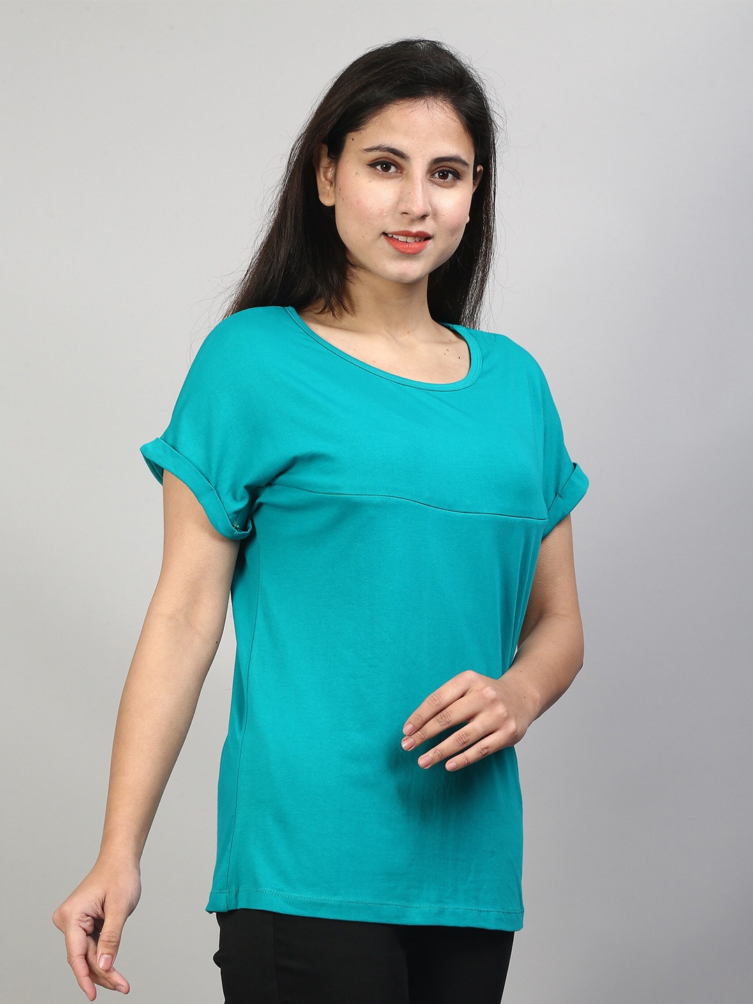

SillyBoom Women Teal T-shirt