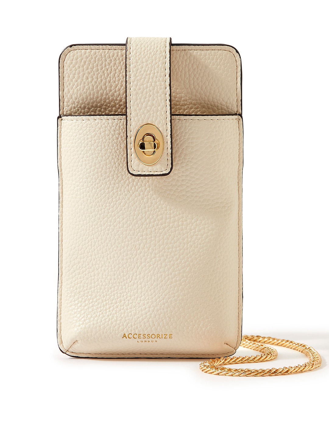 

Accessorize Cream-Coloured Textured Structured Sling Bag