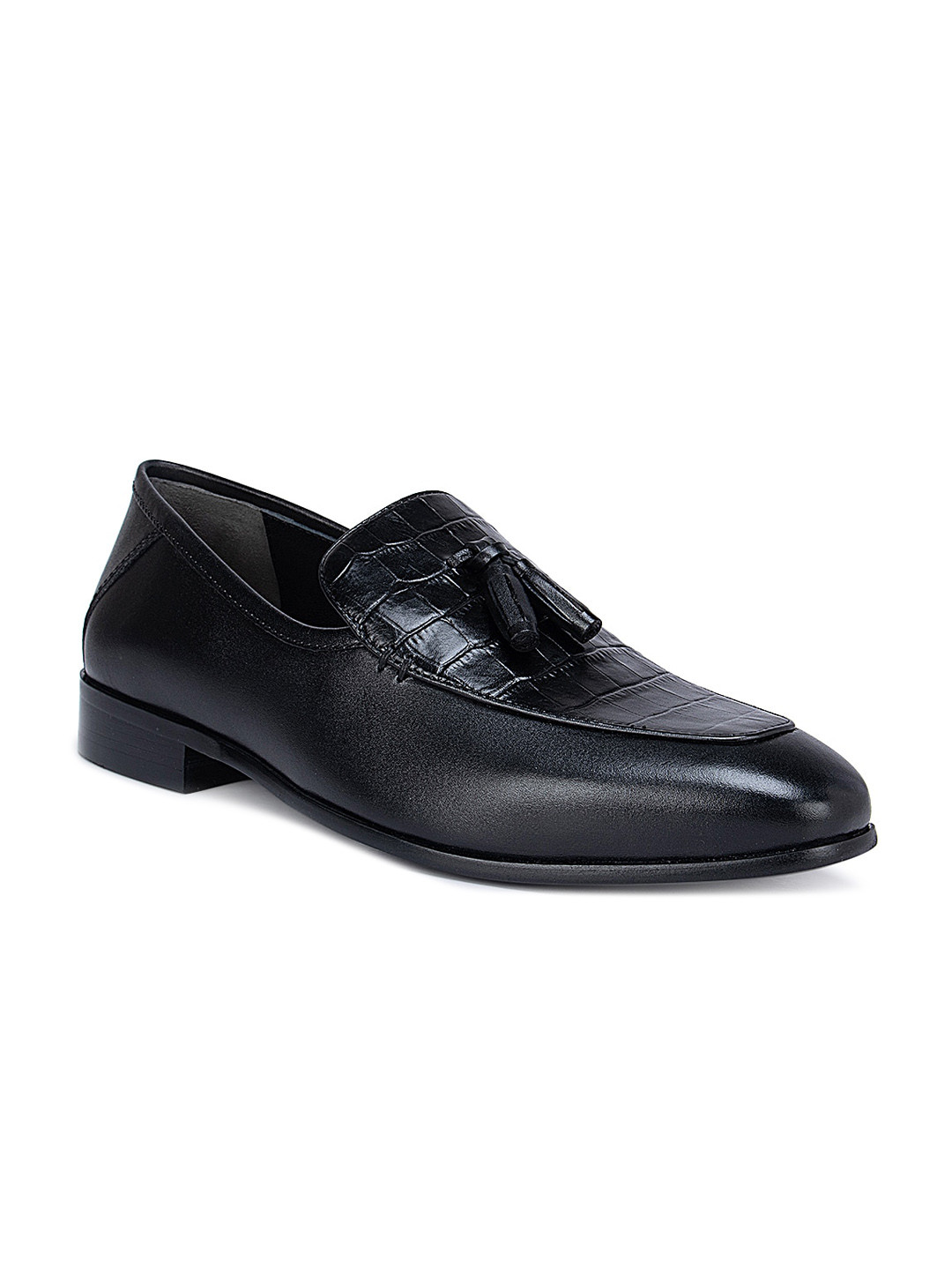 

ROSSO BRUNELLO Men Black Patterned Leather Formal Shoes