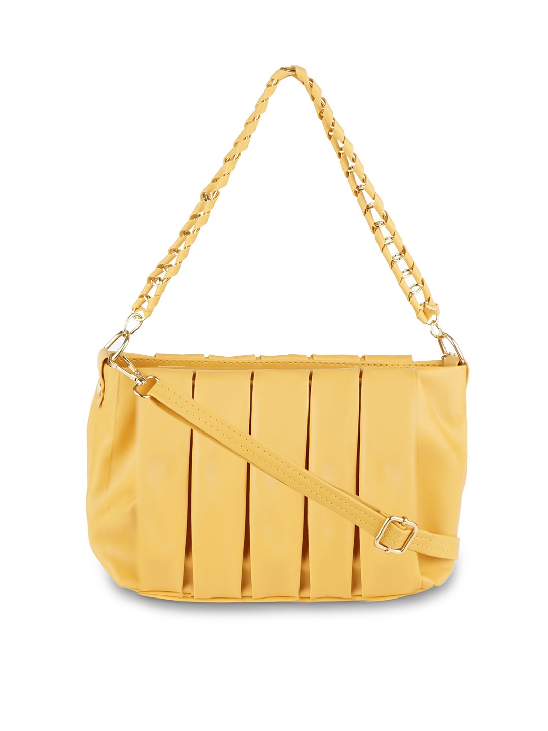 

Anna Claire Yellow PU Swagger Sling Bag