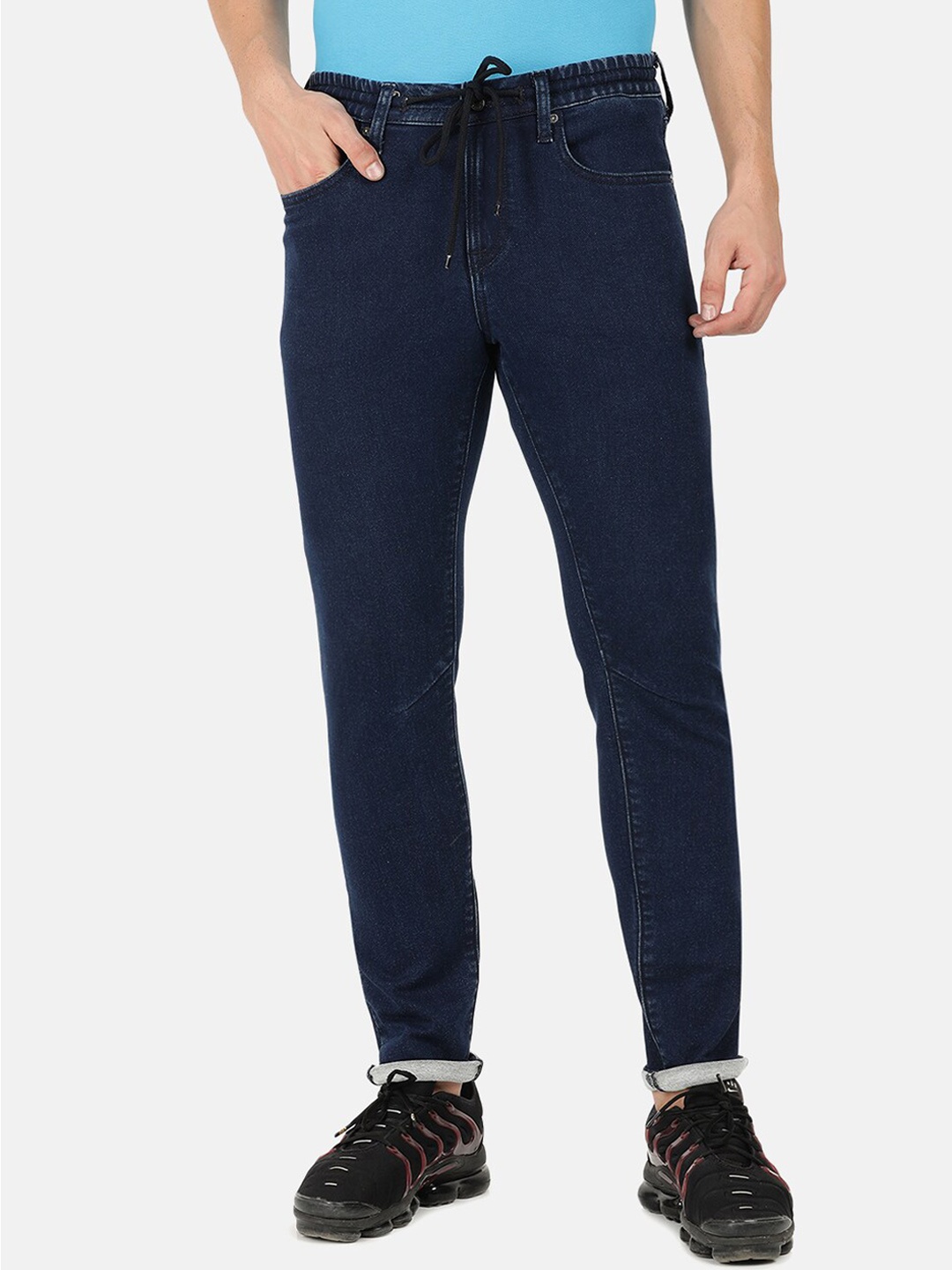 

EVERBLUE Men Solid Stretchable Jeans, Blue