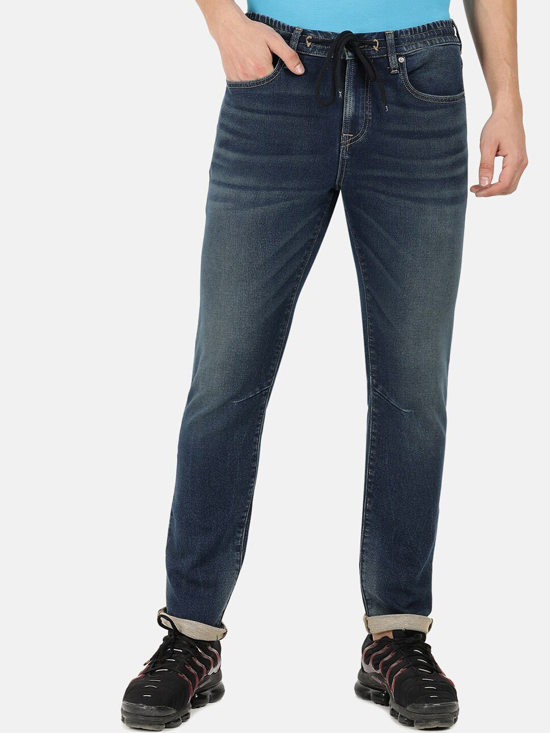 

EVERBLUE Men Stretchable Comfort Slim Heavy Fade Midrise Jeans, Blue