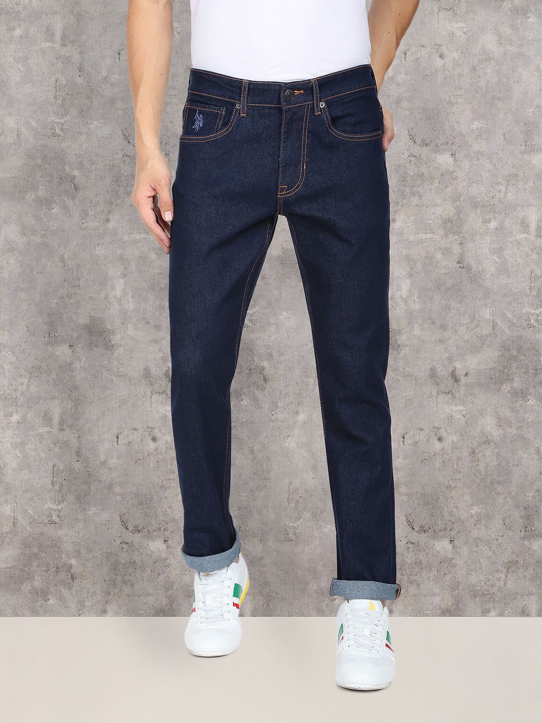 

U.S. Polo Assn. Denim Co. Men Slim Fit Stretchable Jeans, Blue