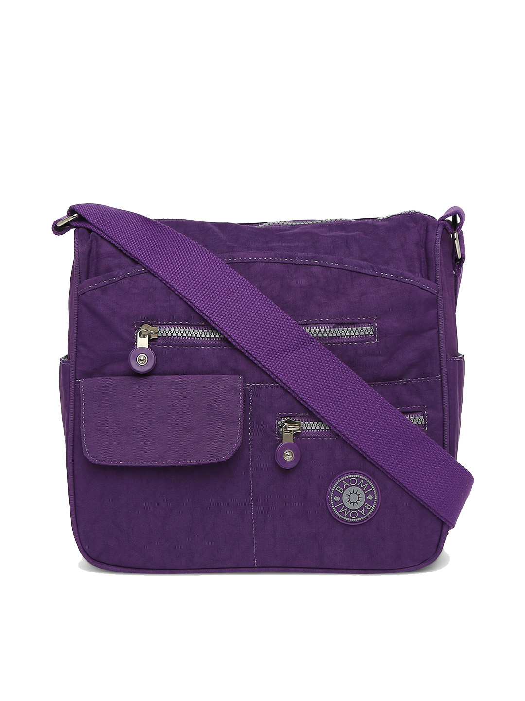 

BAOMI Purple Structured Sling Bag